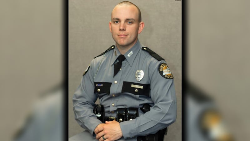 A Kentucky trooper was shot and killed in the line of duty, and law enforcement is searching...