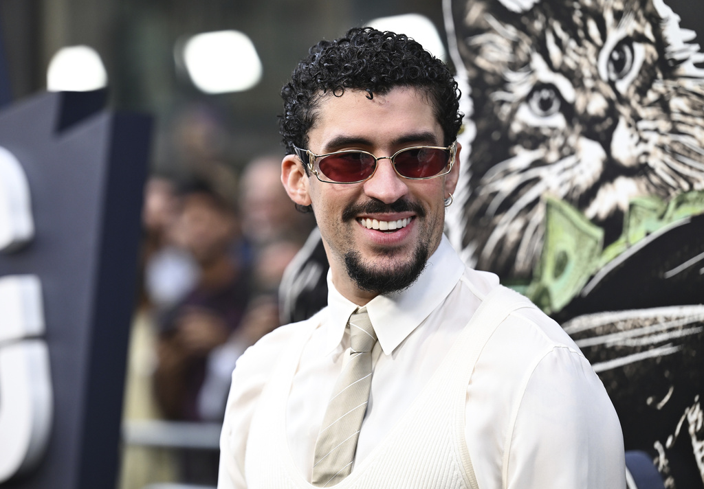 ARCHIVO - Benito Antonio Martínez Ocasio, también conocido como Bad Bunny, asiste al estreno...