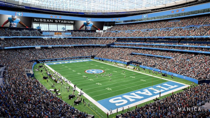 Titans release new renderings of Nissan Stadium with new logo, announce weekend of new merch...