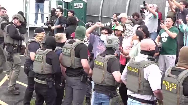 A hunger strike at an ICE detention center leads to a clash with federal officers.