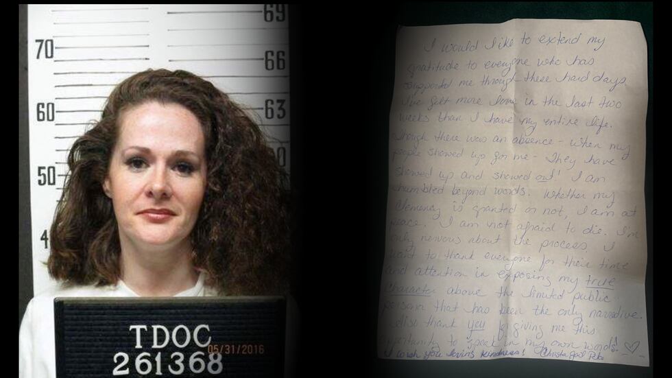 In letter, Christa Gail Pike says she’s not afraid to die ahead of Tennessee execution