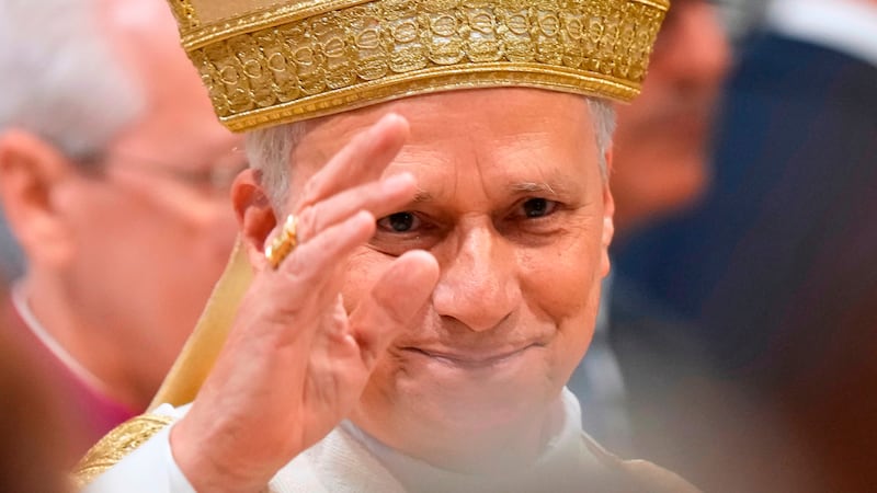 El papa León XIV en la ordenación de cuatro obispos auxiliares de Roma, en la Basílica San...