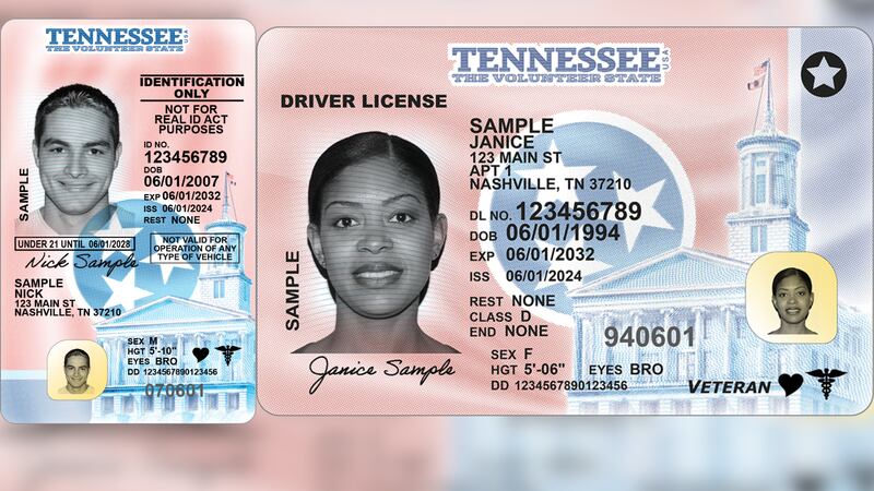 Nueva licencia de conducir para Tennessee