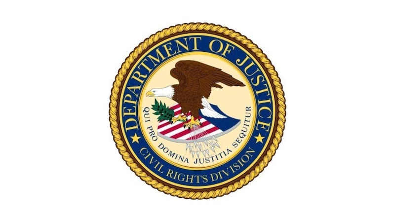 The seal of the U.S. Department of Justice's Civil Rights Division.