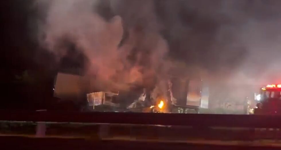 A semi hauling chicken caught fire in Millersville, Tennessee.