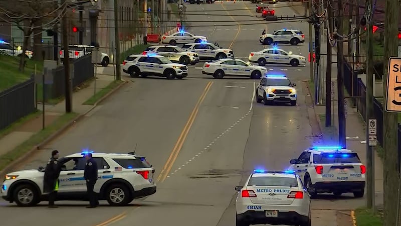 Metro Police shut down the Cayce Homes neighborhood on Monday morning.