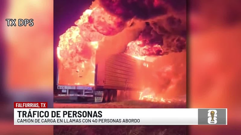 Drámatico rescate de personas indocumentadas tras incendiarse el tráiler donde viajaban