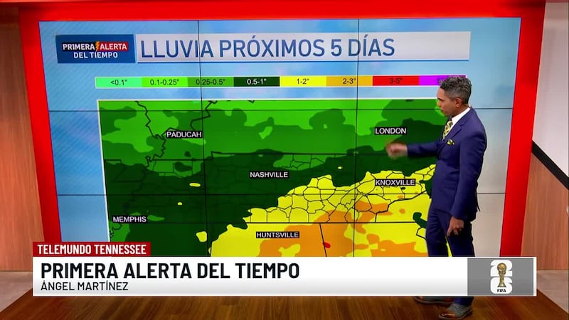 El calor no da tregua en Tennessee, Ángel Martínez nos explica lo que viene para los próximos...