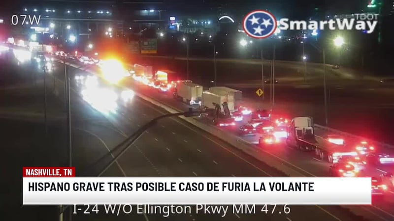 Hispano grave tras posible caso de furia al volante, según la policía de Nashville